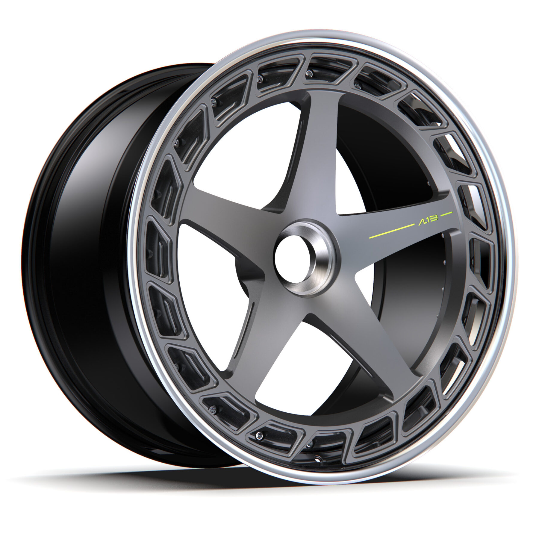 Felga AL13 Wheels A005-R – 3-częściowa Center lock